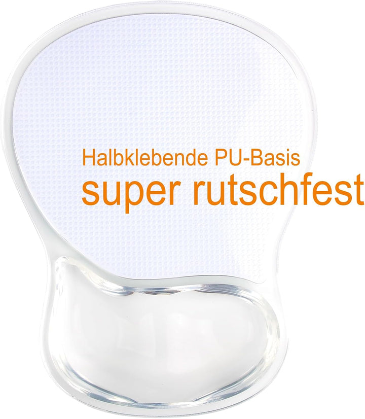 Ergonomisches Mauspad mit Gelkissen,Mousepad mit Handauflage,Rutschfester Basis Mausmatte mit Handge