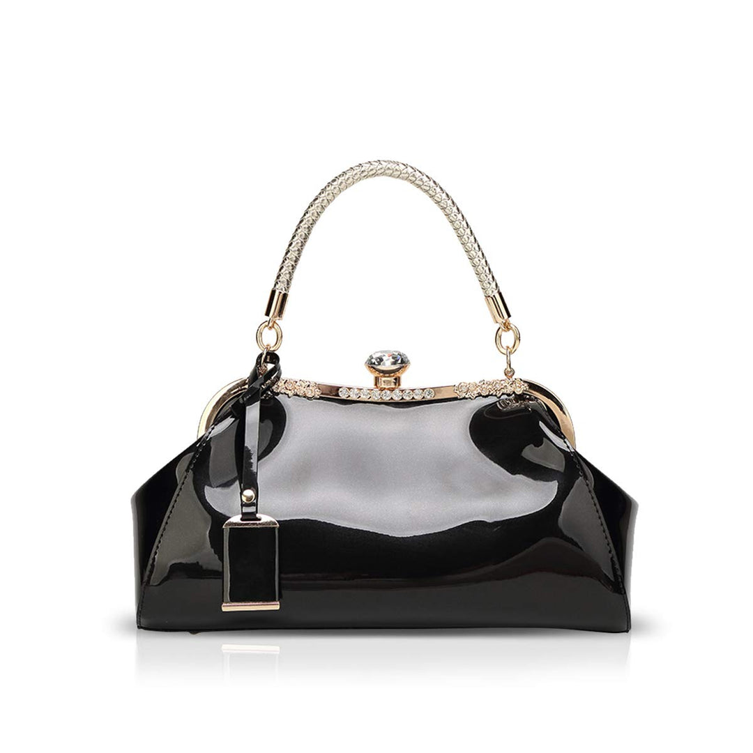 NICOLE &amp; DORIS Handtaschen für Damen Lackleder Handtaschen Abendtasche für Party Hochzeit schulterta