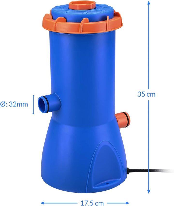 MONZANA® Filterpumpe MZP90 3800L/h 90 W Leistung Pool Filter Kartusche Schlauch Kartuschenfilteranla