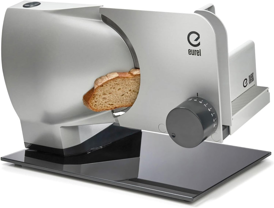 EUREL RS92 Elektrischer Vollmeall Allesschneider, Made in EU, Grösse Schneidfläche, 2in1 Edelstahlkl