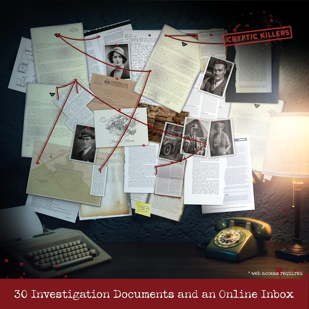 Cryptic Killers Ungelöstes Krimi-Spiel - Cold Case Files Untersuchung Detektiv Beweise & Kriminalitä