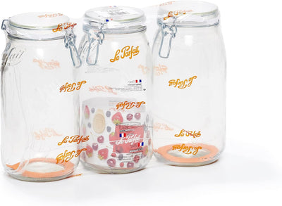 Le Parfait 1652075 Einmachglas, 3 l, 10 cm (Durchmesser), 3 Stück