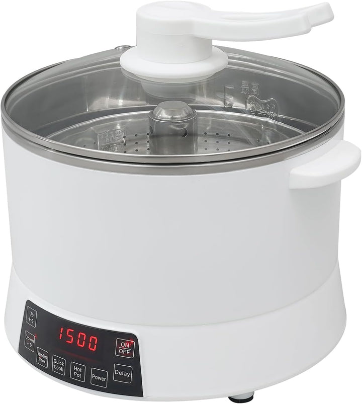 4L Zuckerarmer Reiskocher 1500W Einstellbare Leistung Multikocher mit Reservierungsfunktion Schongar