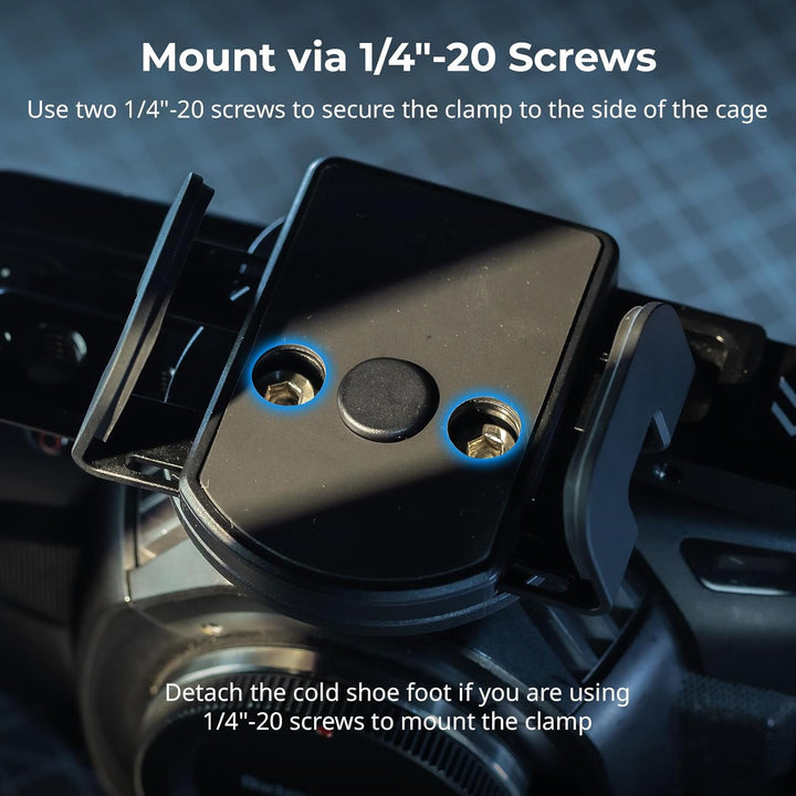 SMALLRIG Universal SSD Halterung mit Kabelklemme für Blitzschuh, 40–60 mm Klemmbreite, SSD-Halterung