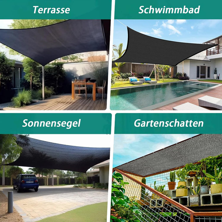 Schattierungsnetz Mit öSen 3x1.5m,Schutznetz 70% Outdoor Schattennetz UV- und windabweisend,Sonnense
