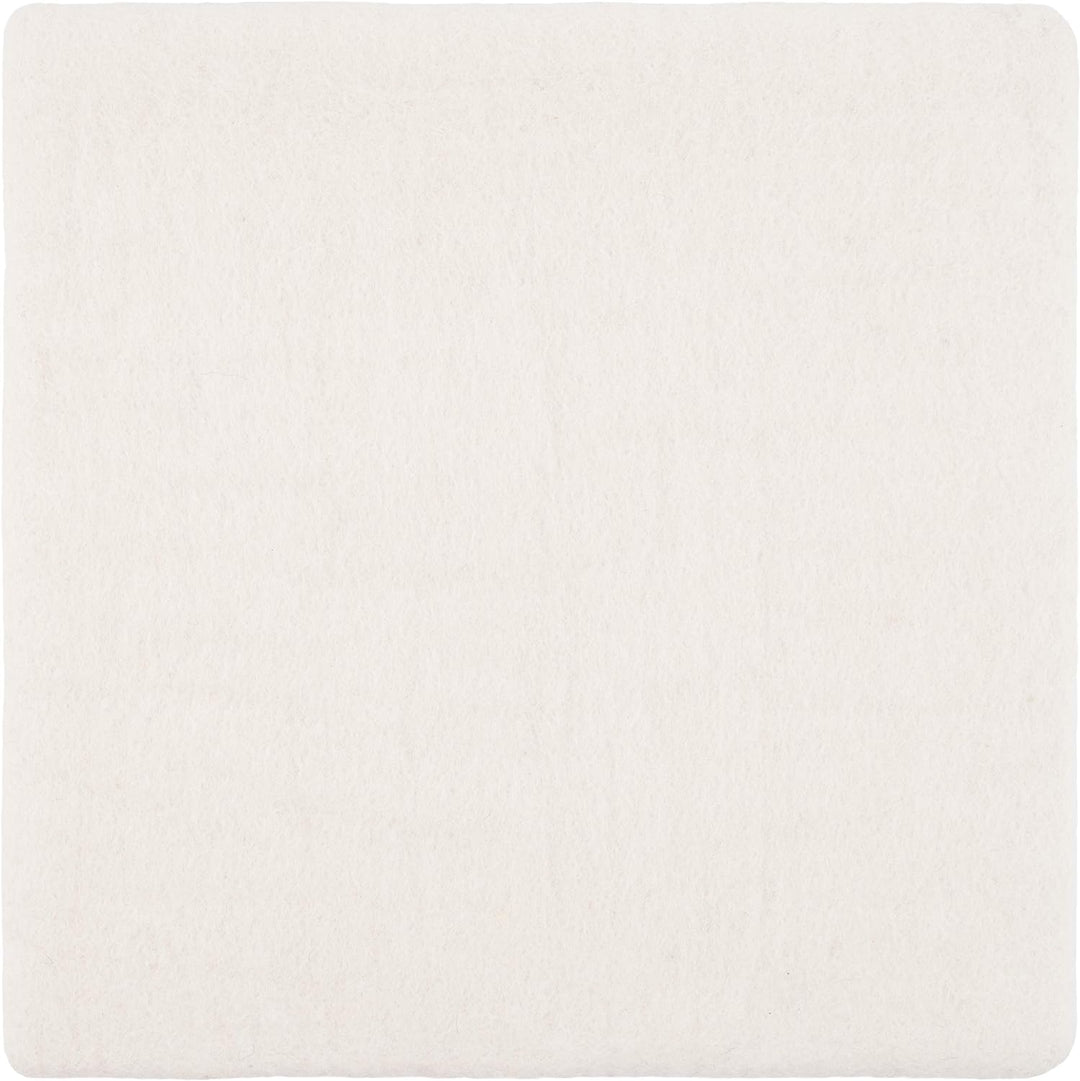 myfelt Flache Filz Sitzauflage, Filz Stuhlauflage - Linéa - quadratisch, 36x36 cm, Weiss Naturweiss,