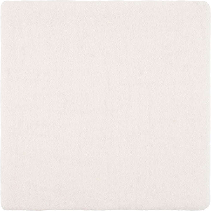 myfelt Flache Filz Sitzauflage, Filz Stuhlauflage - Linéa - quadratisch, 36x36 cm, Weiss Naturweiss,