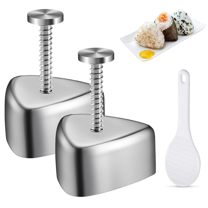 Nizirioo 2 Stück Sushi-Form, Dreiecksform, Reiskugelform, Edelstahl