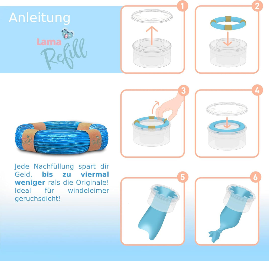 15 Stück Tommee Tippee Nachfüllkassette Kompatibel, Tommee Tippee Windeleimer Mit Talkumduft, Nachfü
