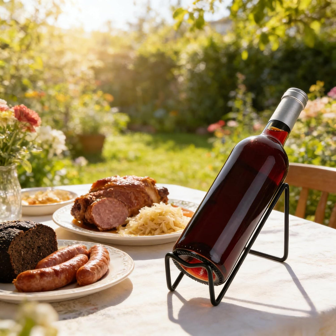 Holibanna Weinflaschenhalter 2 Stück Kompakter Metall Weinregal Ständer Schwarz Für Arbeitsplatte Un