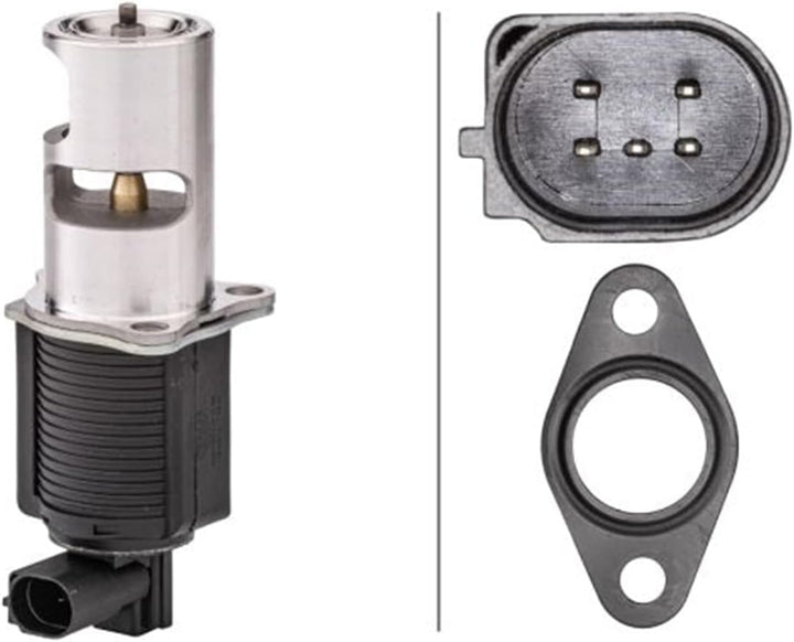 HELLA 6NU 014 864-481 AGR-Ventil - elektrisch - 5-polig - mit Dichtung