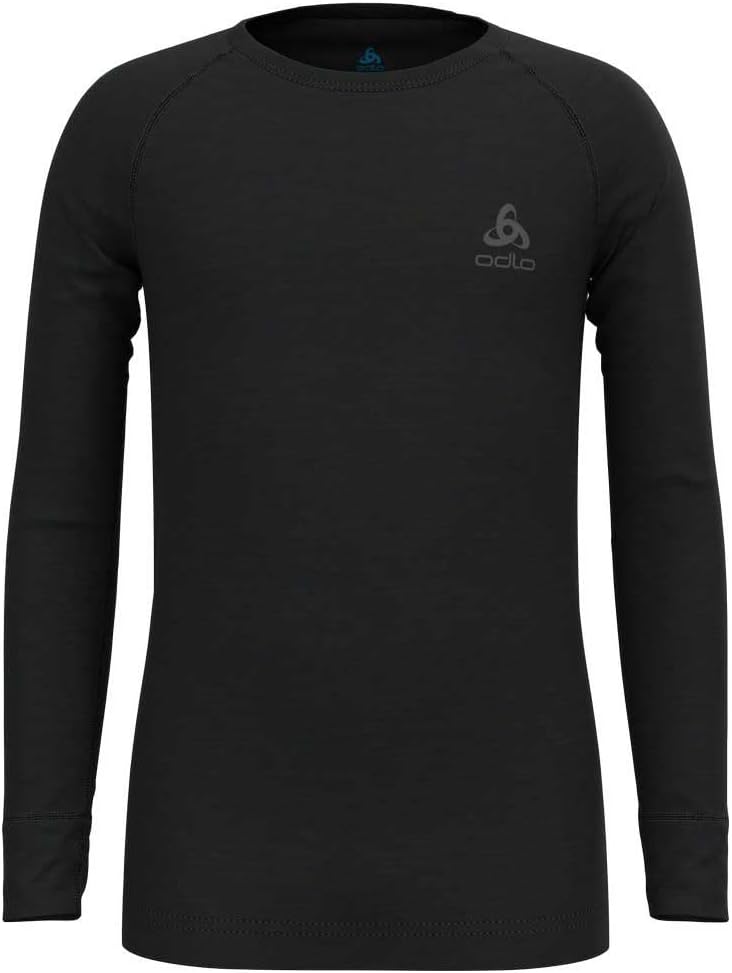 Odlo Unisex Kinder Merino 200 Kids_112009 Undershirt 140 Schwarz, 140 Schwarz