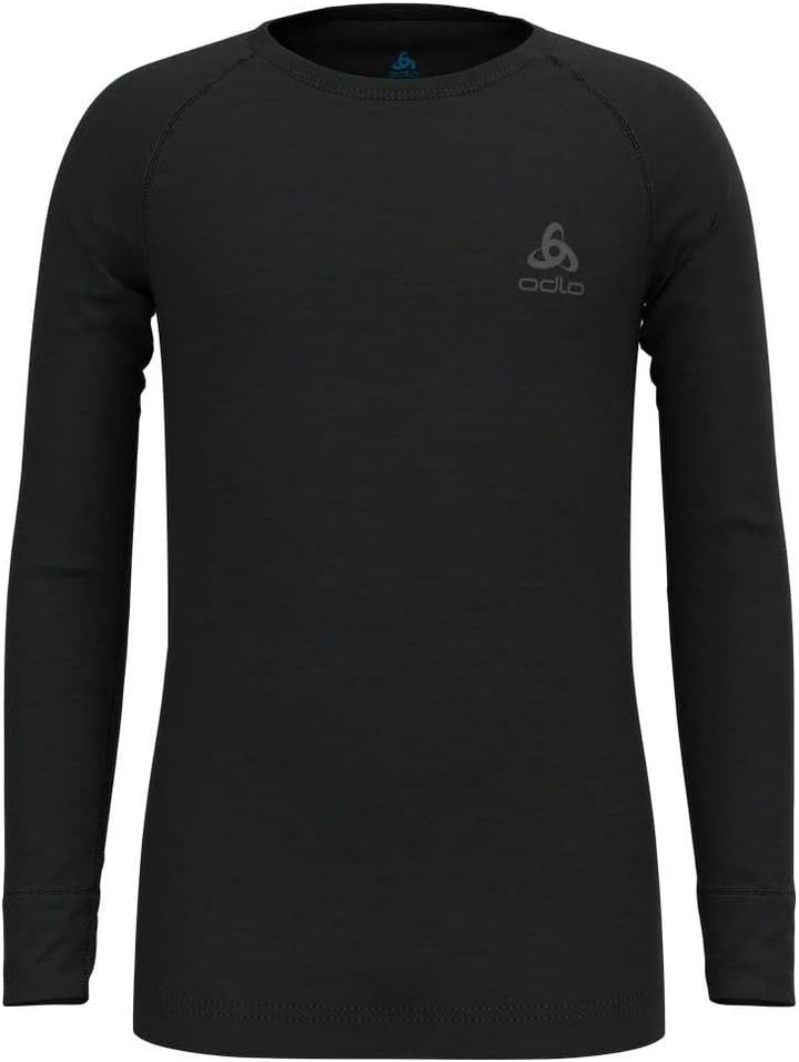 Odlo Unisex Kinder Merino 200 Kids_112009 Undershirt 140 Schwarz, 140 Schwarz
