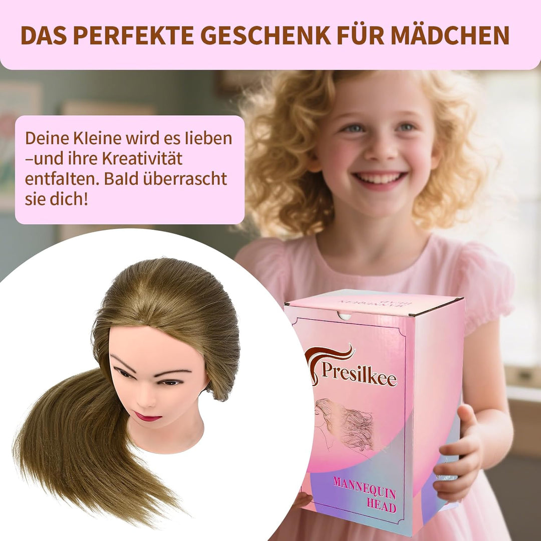 28" Frisierkopf Mit Synthetikfaser-Haar Trainingsköpfe Für Friseure Für Flecht Schneide Styling Übun