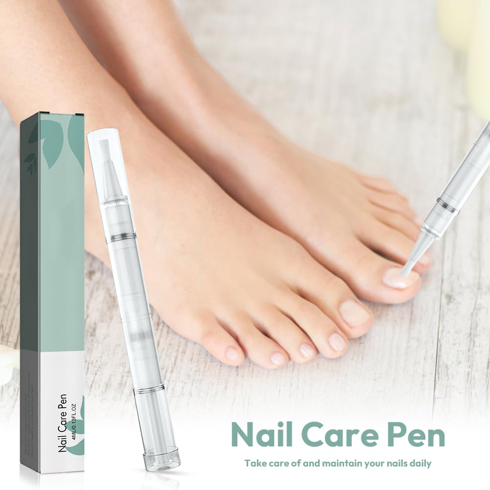 Nail Care Pen, 8 Stück Nail Care Stift, Nagelpflegestift mit Teebaumöl, Aloe Vera & Vitamin E, für g