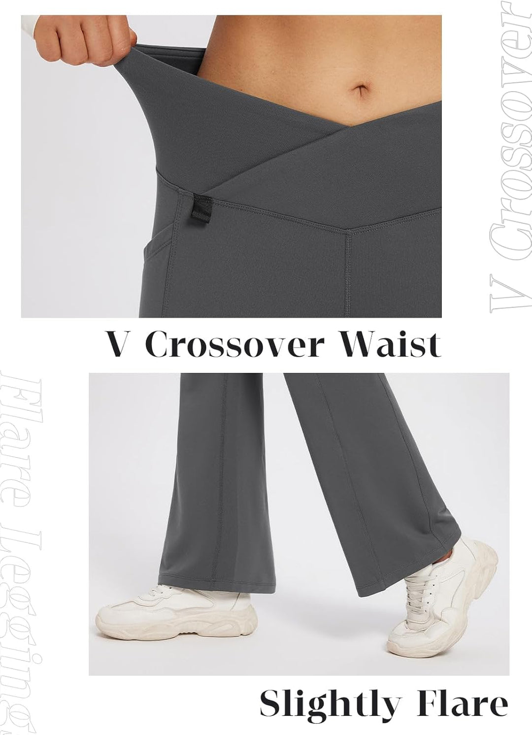 baleaf Thermo Hose Damen Thermo Leggings mit Taschen Wanderhose Wasserabweisend Bootcut Leggings Sch