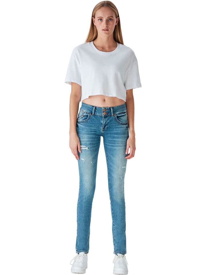 LTB Damen Jeans Molly M 25W / 34L Blau, 25W / 34L Blau