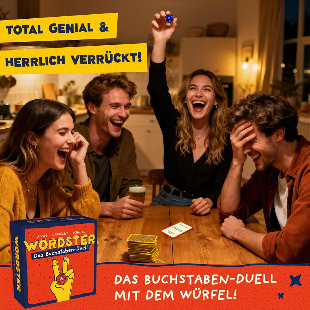 Das Buchstaben-Duell - Lustiges Spiel für Erwachsene und Jugendliche - Stadt Land Fluss Kartenspiel