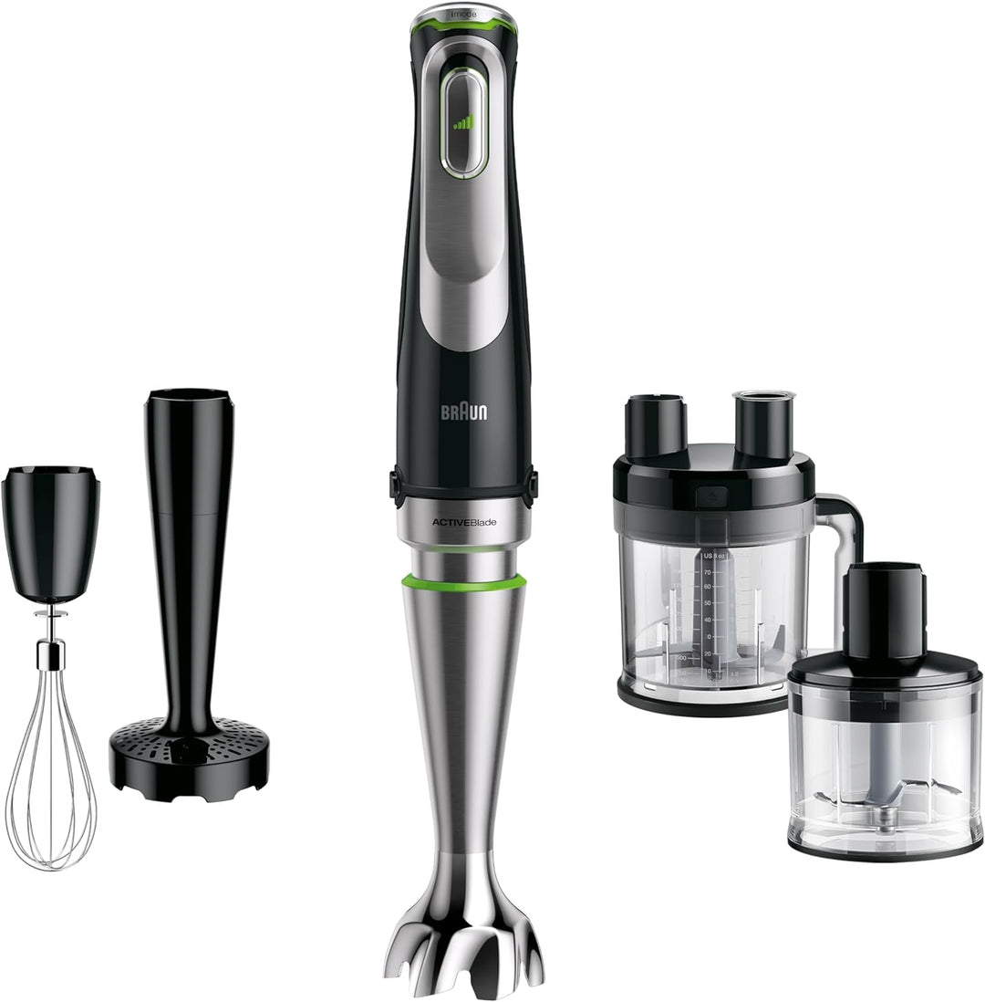 Braun MultiQuick 9 MQ 9187XLI Stabmixer – Pürierstab mit Active PowerDrive Technologie und 5 Zubehör