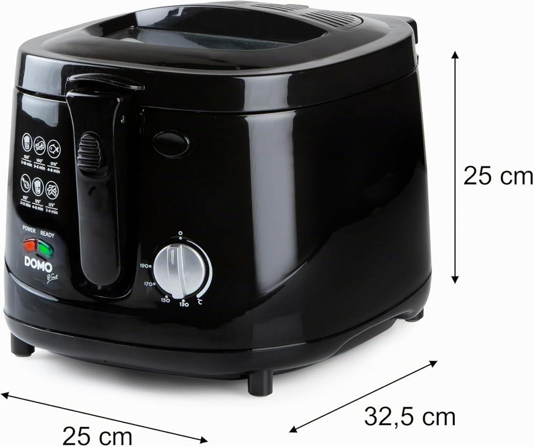 Domo Fritteuse B-Smart DO461FR, Schwarz, 2,5 Liter