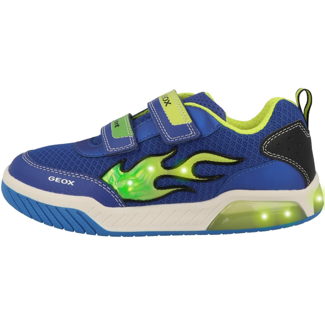 Geox Jungen J Inek Boy Sneaker 34 EU Royal Lime, 34 EU Royal Lime