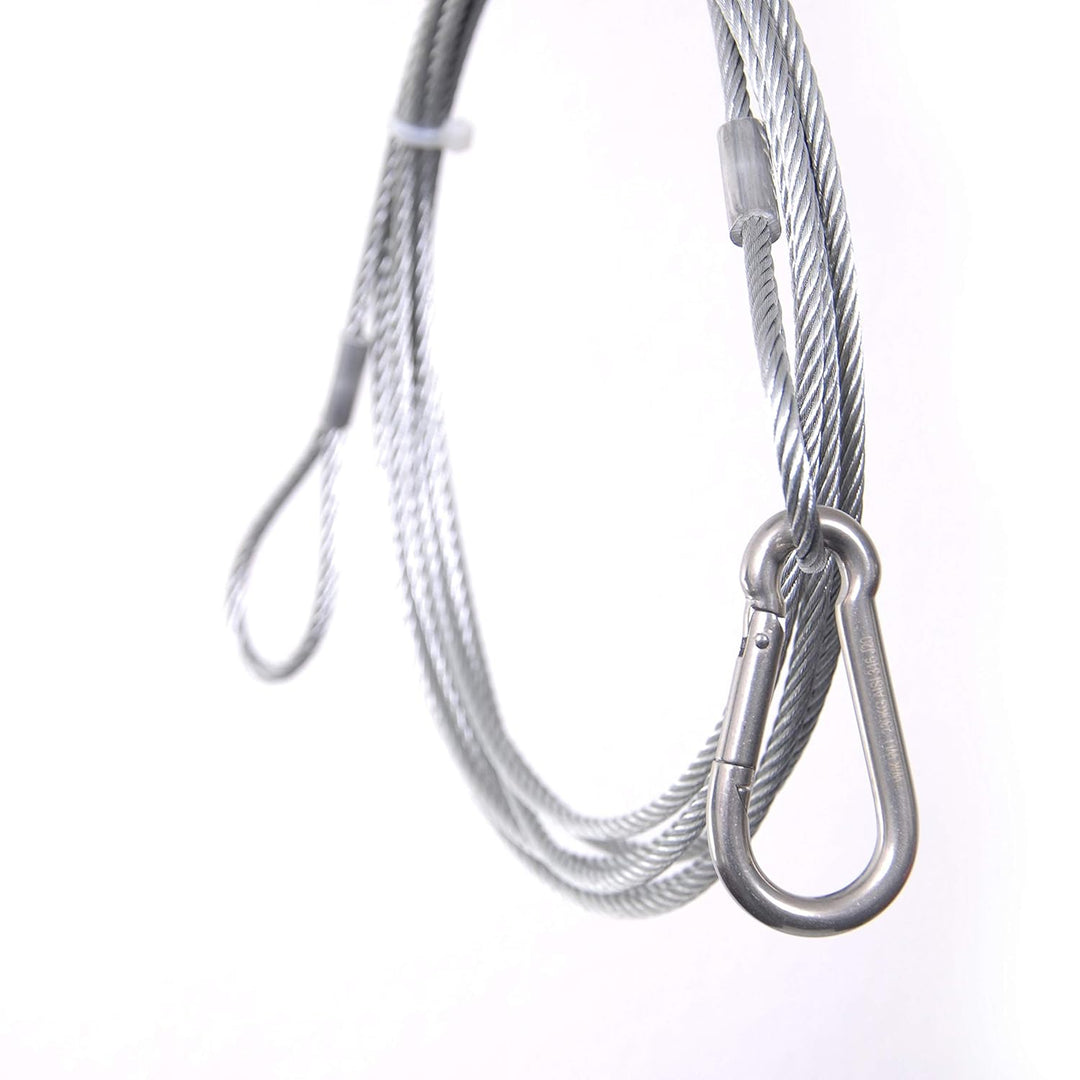 Drahtseile24 Stahlseil mit Haken, Drahtseil mit Haken und Öse – Aufhängeseil, Seilaufhängung | Ø5mm