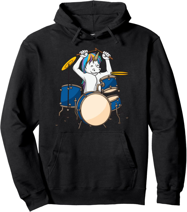Funny Unicorn Drummer Sweater for Men Women Boys Gifts Pullover Hoodie