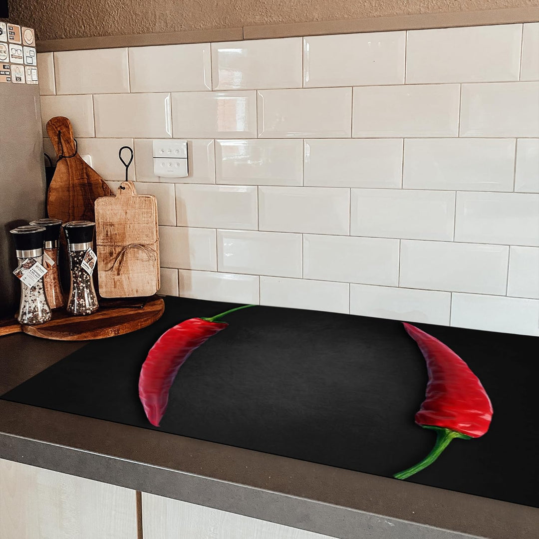 KitchenYeah© Herdabdeckplatte Einteilig Küche Herdabdeckung Ceranfeld Kochfeld Abdeckung Induktionsk