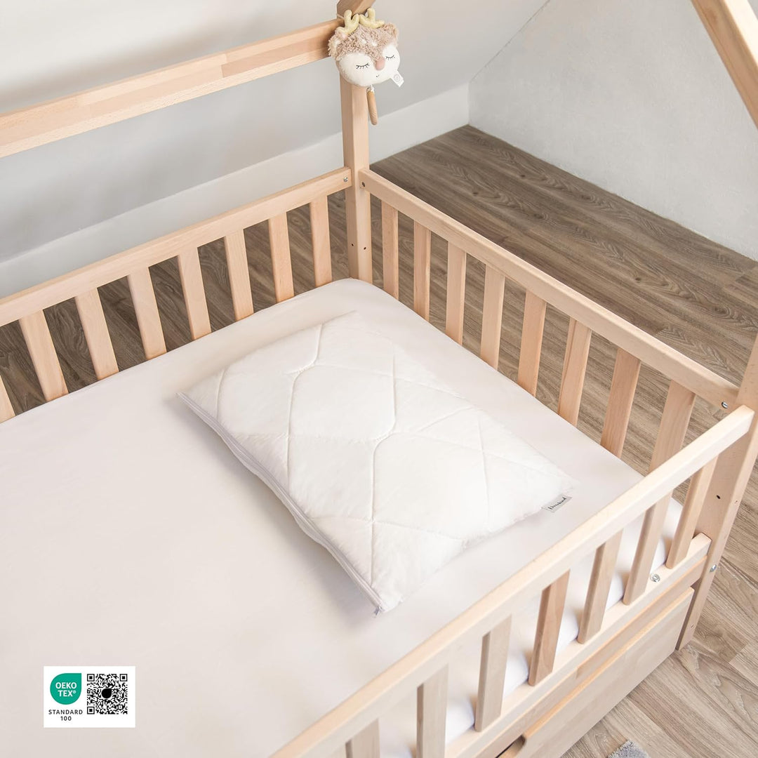Ehrenkind® Höhenverstellbares Kopfkissen Nackenschmerzen | Oeko-TEX® Standard 100 | für Rücken- Bauc