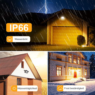 MEIKEE 15W LED Strahler Aussen 2 Stücke 1200LM Superhell Aussenstrahler IP66 Wasserdicht LED Fluter
