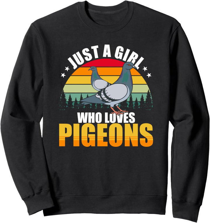 Nur ein Mädchen, das Tauben liebt süsse Taube Sweatshirt