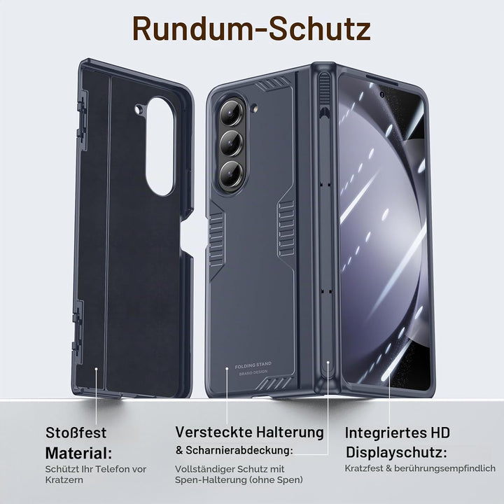 spoovcto für Samsung Galaxy Z Fold 5 Hülle mit Slim S Pen Stifthalter &amp; Scharnierschutz, Integrierte