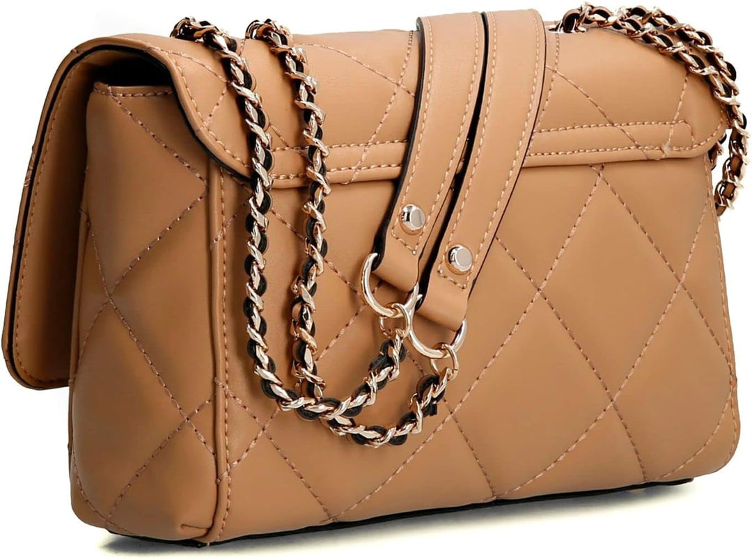 Guess Damen Cessily umwandelbare Umhängetasche, Einheitsgrösse Beige, Beige