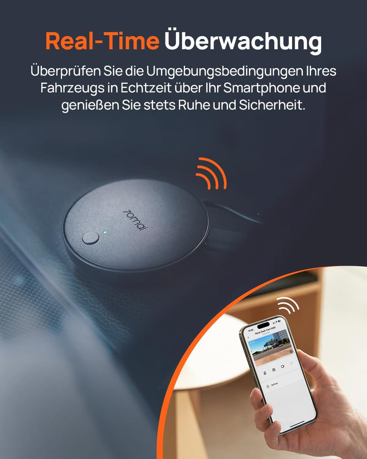 70mai 4G Hardwire Kit für Dash Cam Omni, 24H Smart Parking Überwachung, Echtzeit-Überwachung, Sofort