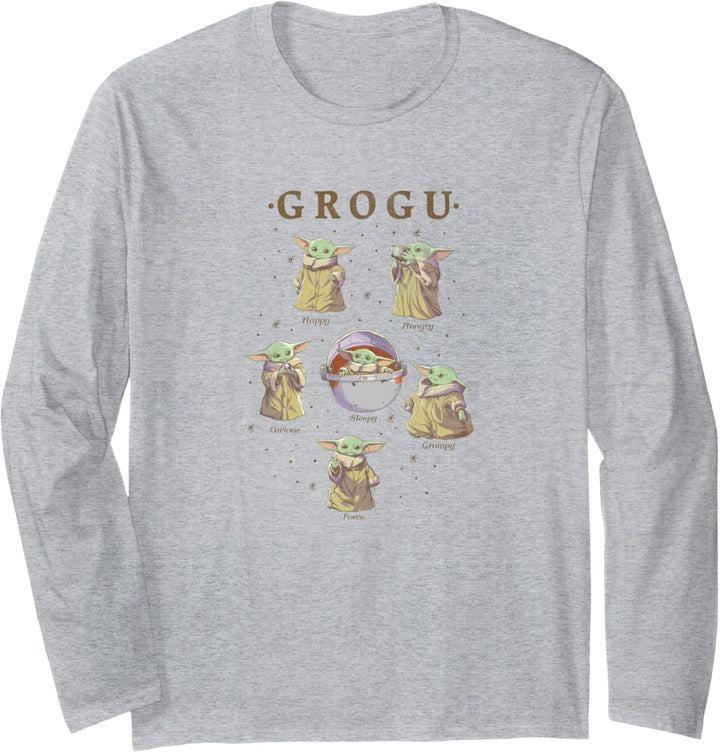 Star Wars: The Mandalorian Grogu Moods R16 Langarmshirt
