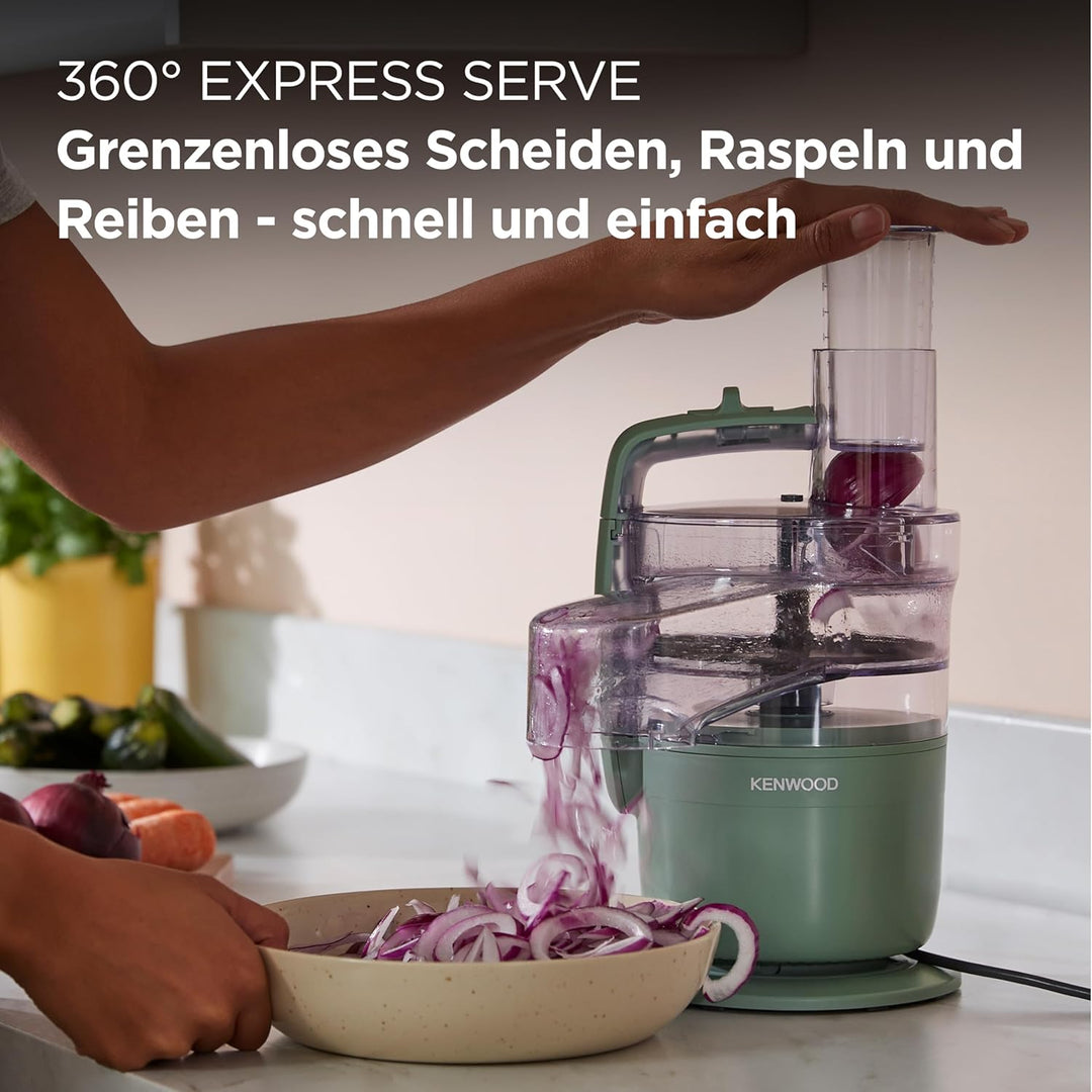 Kenwood MultiPro Compact – Kompakte Küchenmaschine mit Express Serve, Edelstahlmesser, Schneid- und