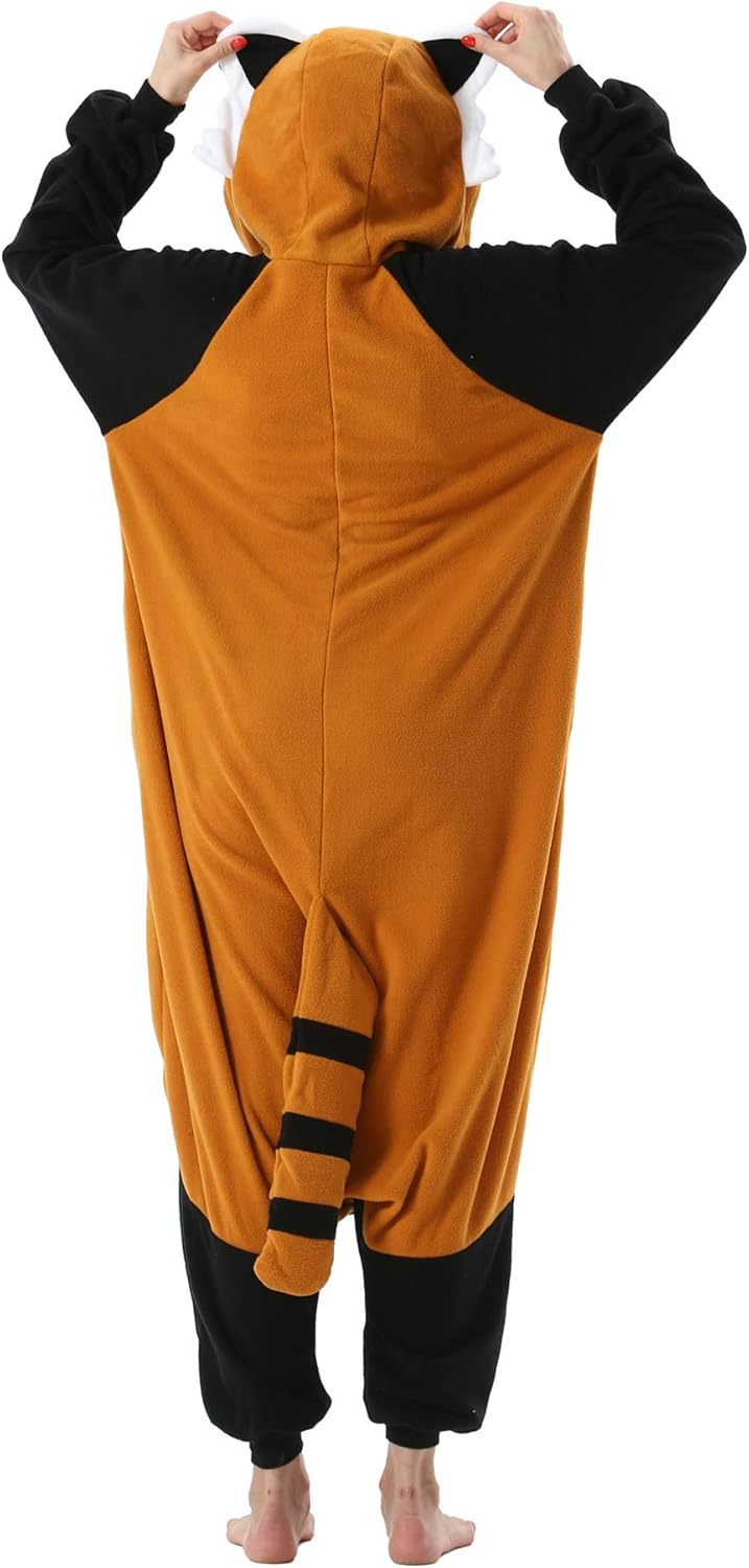 ULEEMARK Damen Herren Jumpsuit Onesie Tier Fasching Halloween Kostüm Lounge Sleepsuit Cosplay Overal
