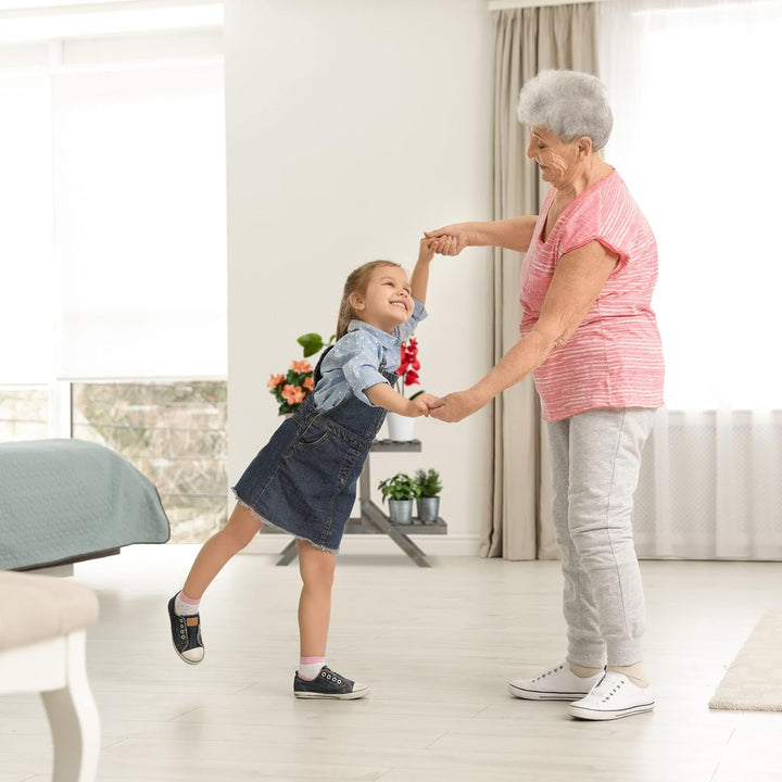 Relaxdays Blumentreppe aus Holz, 3 Stufen mit 5 Ablagen, Shabby Chic, innen, HBT: 83 x 83 x 28 cm, B