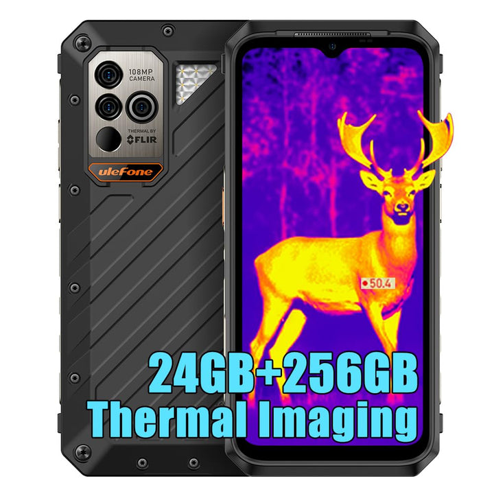 Ulefone Power Armor 18T Ultra Outdoor Handy 5G Smartphone, Dimensity 7050 24GB+512GB, 108MP+Wärmebil