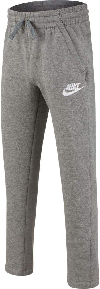 Nike Jungen Boy's NSW Club Open Hem Fleece Pant Fa18 Hose M Carbon Heather/White, M Carbon Heather/W