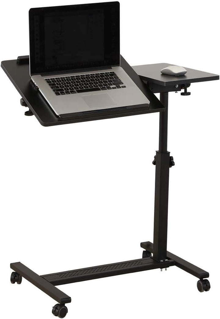 QQ-8A Rolling Laptop-Tischwagen schwarz, Schwarz