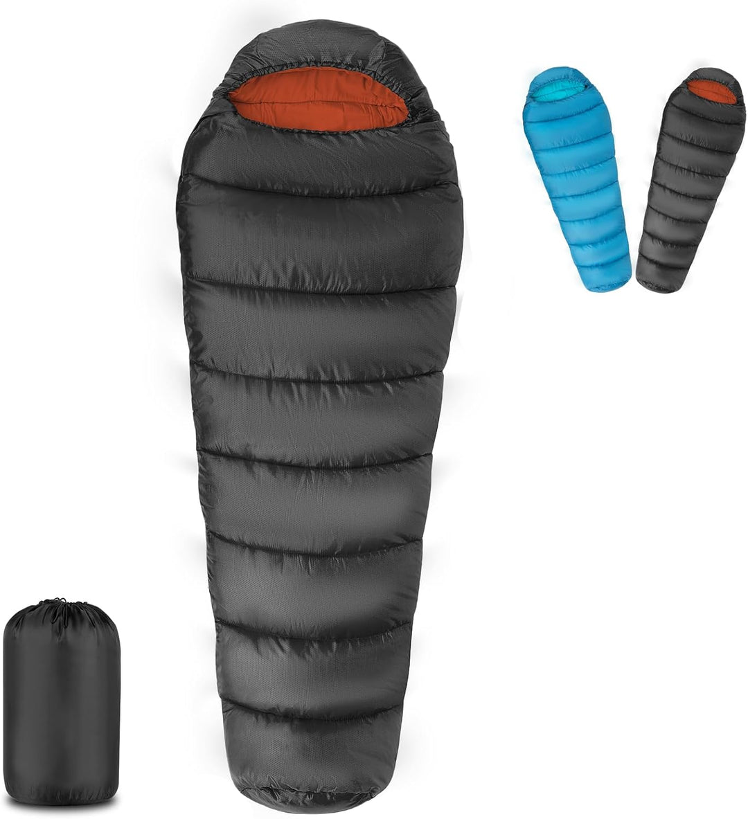 Forceatt Schlafsack, 5℃~25℃ 3-4 Jahreszeiten Outdoor Sommerschlafsack, Ultraleicht Kleines Packmass