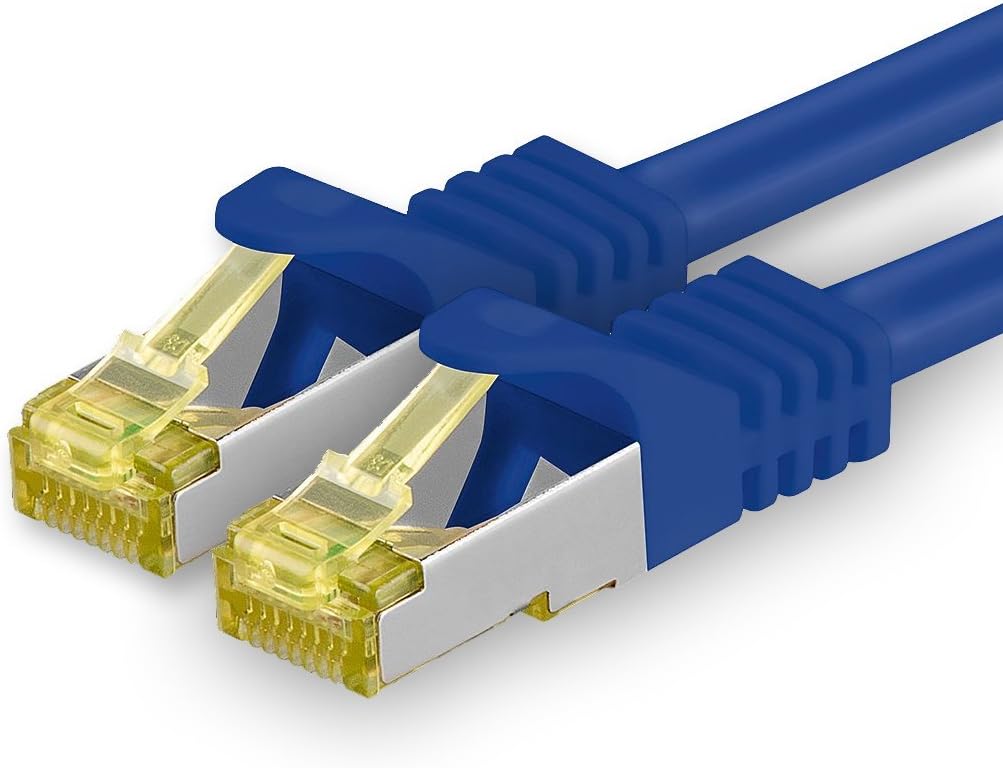 1aTTack.de Cat.7 Netzwerkkabel 30m Blau 1 Stück Cat7 Ethernetkabel Netzwerk LAN Kabel Rohkabel 10 Gb