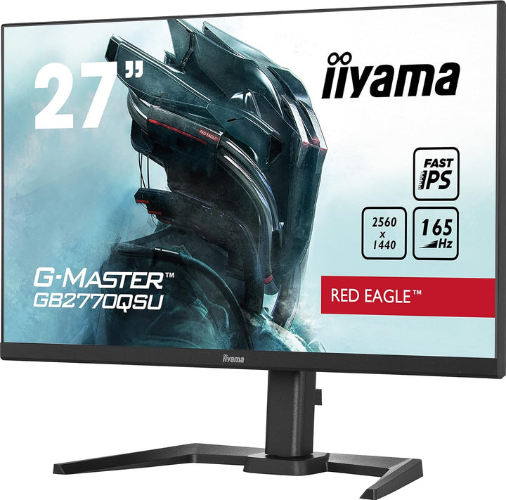 iiyama G-MASTER Red Eagle GB2770QSU-B5 68,5cm 27 Zoll Fast-IPS LED Gaming Monitor WQHD HDMI DP USB3.