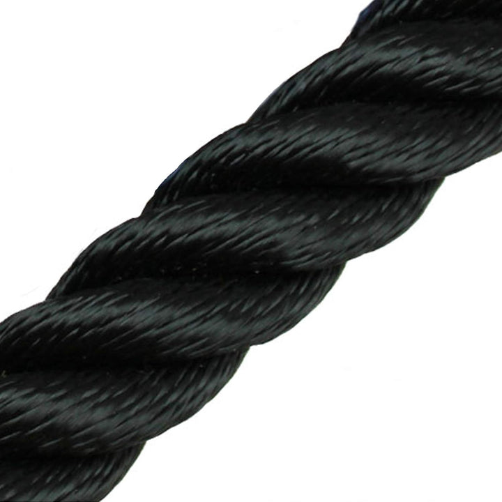 Handlaufseil/Absperrseile - 30mm -Soft Touch - 4fach geschlagen Farbe: schwarz - 8 Meter, 8 Meter