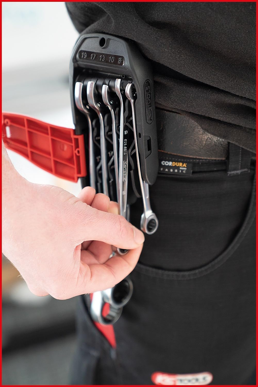 KS Tools 503.4255 GEARplus® Ratschenringmaulschlüssel-Satz, abgewinkelt, 5-tlg. 8-19mm