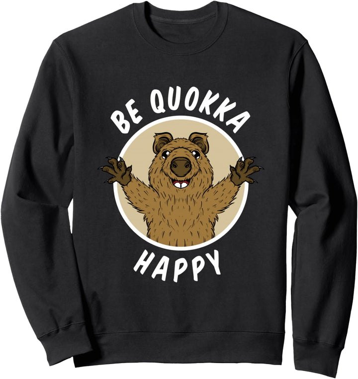 Be Quokka Happy Backpacker Australien Quokkas Känguru Sweatshirt
