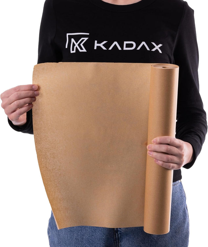 KADAX 3 x Backpapier auf Rolle, 38 cm x 50 m, Pergamentpapier mit beidseitiger Silikonbeschichtung,