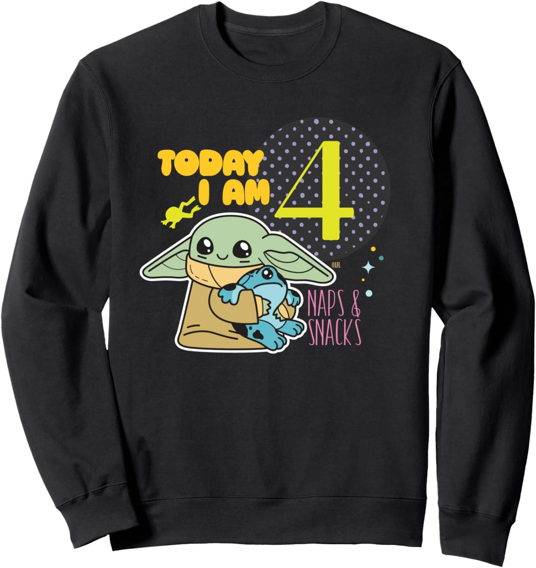 Star Wars Grogu Today I Am 4 Birthday Sweatshirt