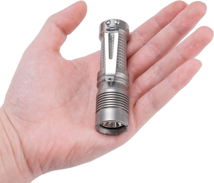 KeyUnity KF01 LED-Taschenlampe in Handgrösse mit Taschenclip, kompakte EDC Taschenlampe mit wiederau